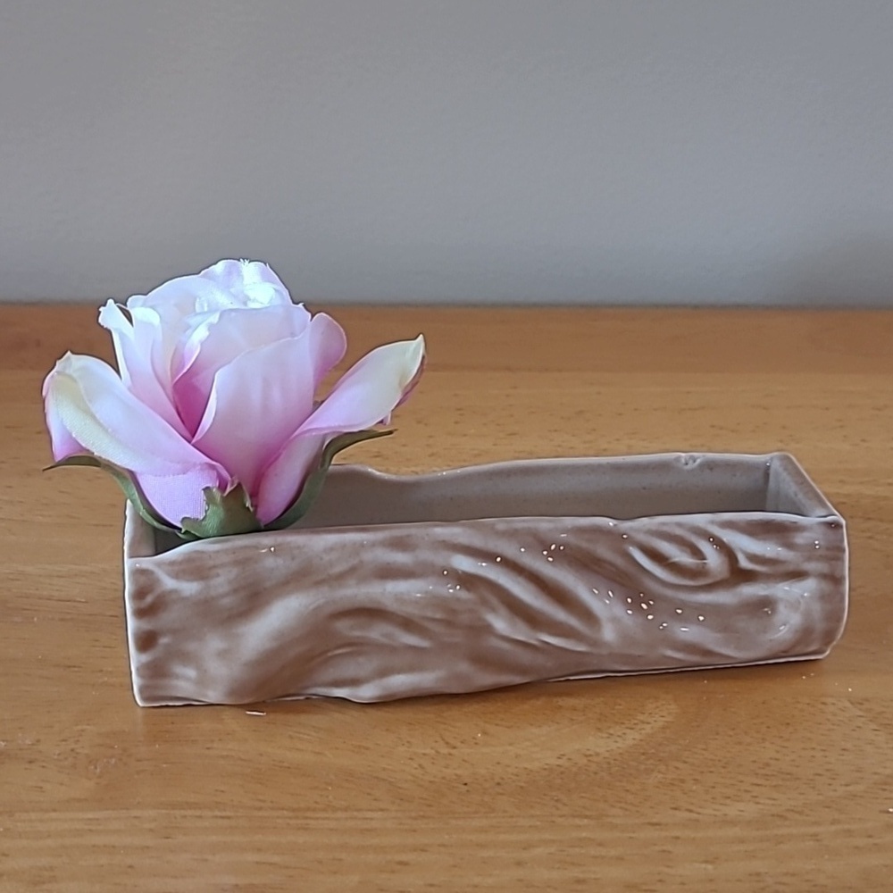 WADE Porcelain Vintage Rectangular Posy Log Trough Vase Ornament/Trinket Dish